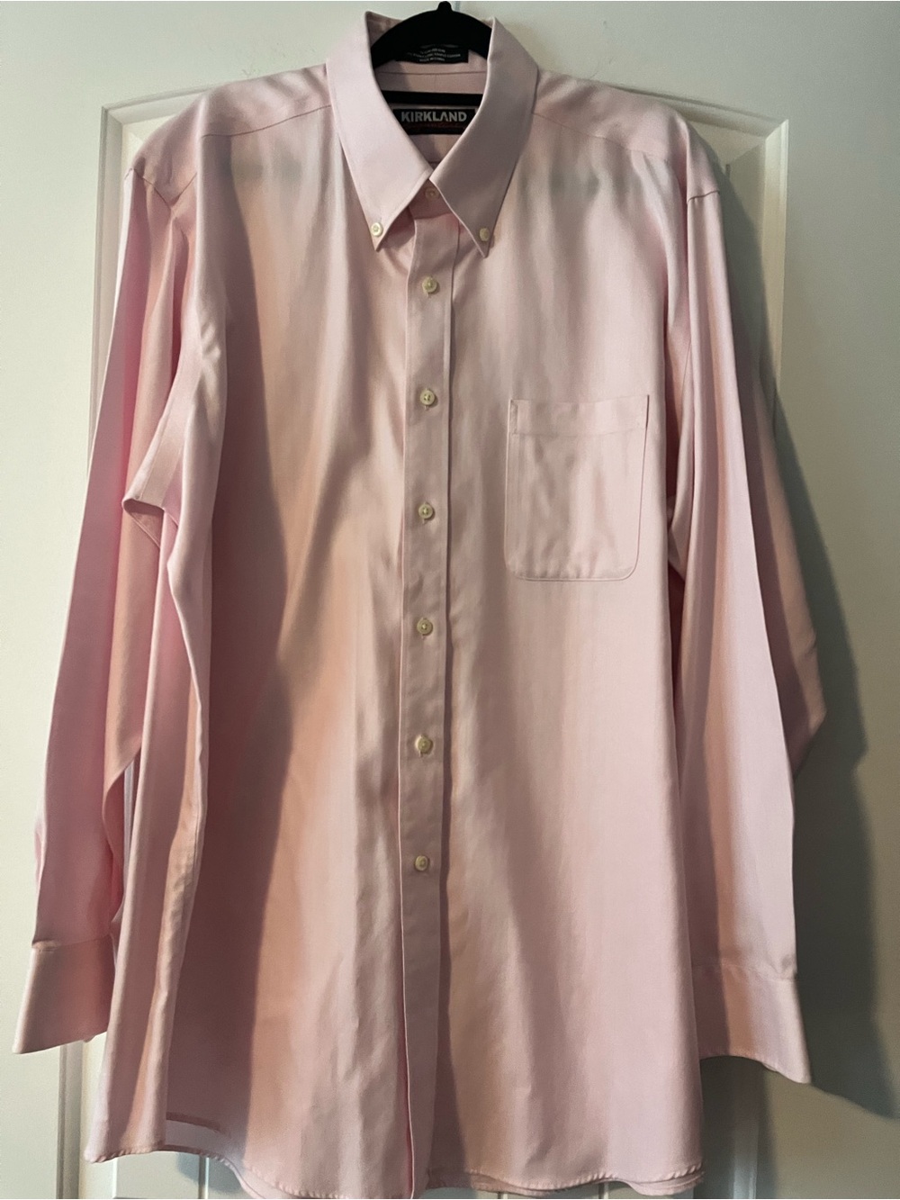 Kirkland Signature Light Pink Button-Down Dress Shirt